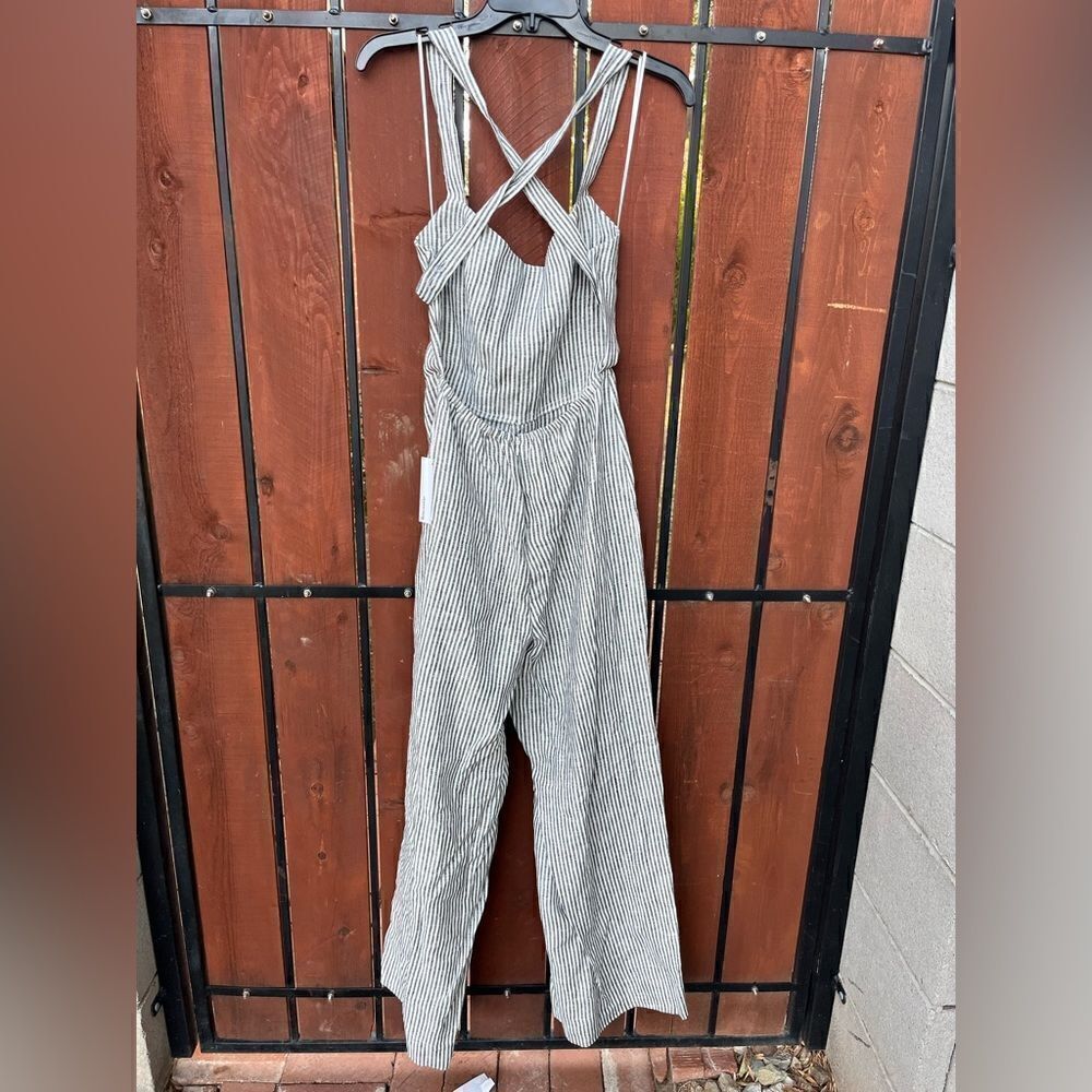 Reformation Autumn Linen Jumpsuit size 6 Vineyard - Picture 4 of 9